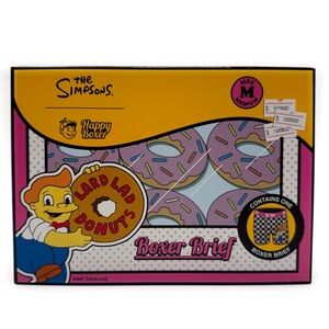 The Simpsons Boxer Briefs Mens Medium Underwear Homer Donut Lard Lad Donuts Gift